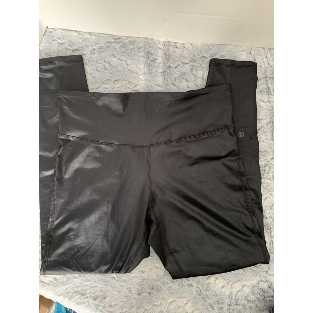 C9 Champion Women's High Waist Cropped Legging black shiny XXL - Picture 5 of 6